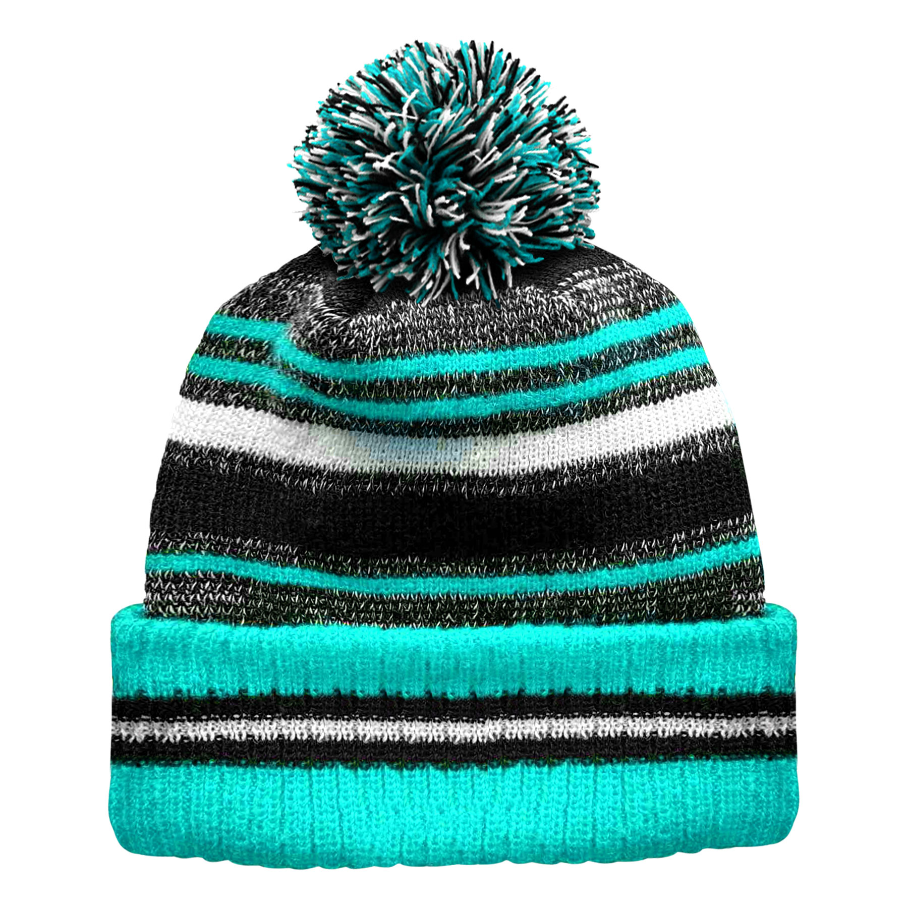 FlyFlyPromos - Classic Cuff Winter Beanie Hat with Pom Toque Image 4 - Promotional Product
